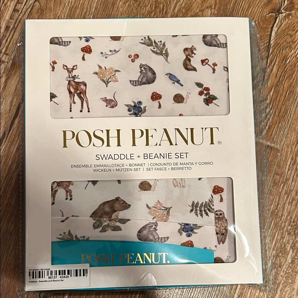 Posh Peanut Iridessa Woodland Animal Swaddle and Beanie
